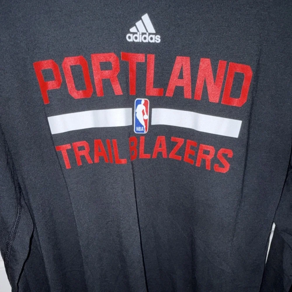 Adidas NBA Portland Trail Blazers Climalite Black Shirt Basketball Sz L‎